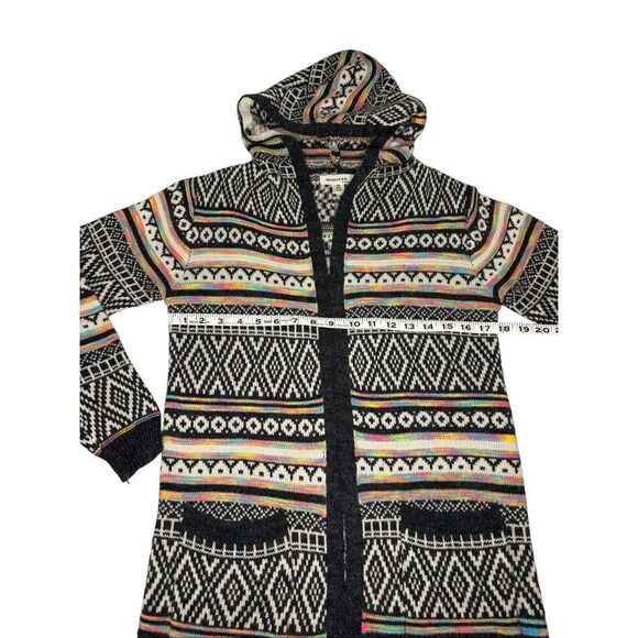 Monteau hooded Intarsia duster cardigan - XS - Picture 7 of 8